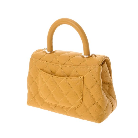 CHANEL Chanel matelasse XXS yellow AS2215 ladies caviar skin bag - Picture 2 of 12